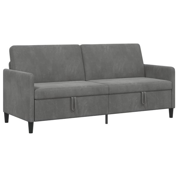 Grote foto vidaxl bank met opslag donkergrijs 192 x 78 x 87 cm polyester huis en inrichting bankstellen