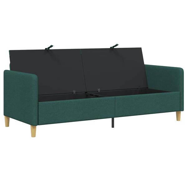 Grote foto vidaxl bank met opslag donkergroen 192 x 78 x 87 cm polyester huis en inrichting bankstellen