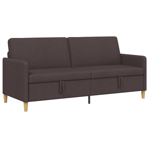 Grote foto vidaxl bank met opslag donkerbruin 192 x 78 x 87 cm polyester huis en inrichting bankstellen