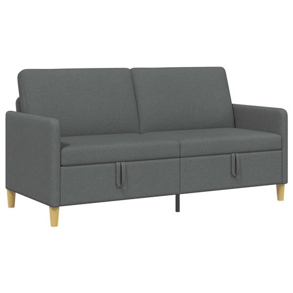 Grote foto vidaxl bank met opslag donkergrijs 172 x 78 x 87 cm polyester huis en inrichting bankstellen