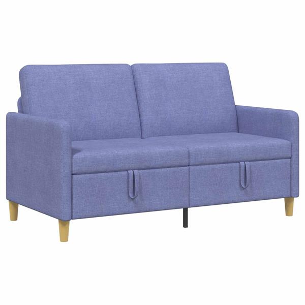 Grote foto vidaxl bank met opslag jeans blauw 152 x 78 x 87 cm polyester huis en inrichting bankstellen