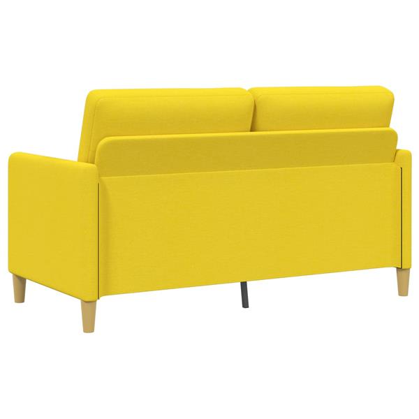 Grote foto vidaxl bank met opslag lichtgeel 152 x 78 x 87 cm polyester huis en inrichting bankstellen
