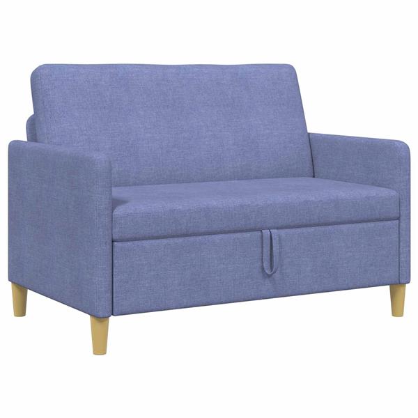 Grote foto vidaxl bank met opslag jeans blauw 122 x 78 x 87 cm polyester huis en inrichting bankstellen