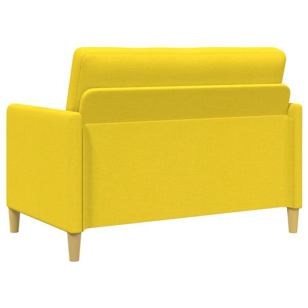 Grote foto vidaxl bank met opslag lichtgeel 122 x 78 x 87 cm polyester huis en inrichting bankstellen
