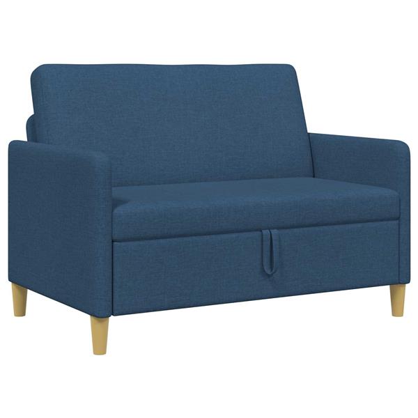 Grote foto vidaxl bank met opslag blauw 122 x 78 x 87 cm polyester huis en inrichting bankstellen