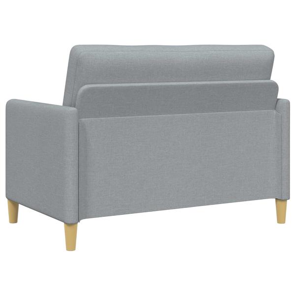 Grote foto vidaxl bank met opslag lichtgrijs 122 x 78 x 87 cm polyester huis en inrichting bankstellen