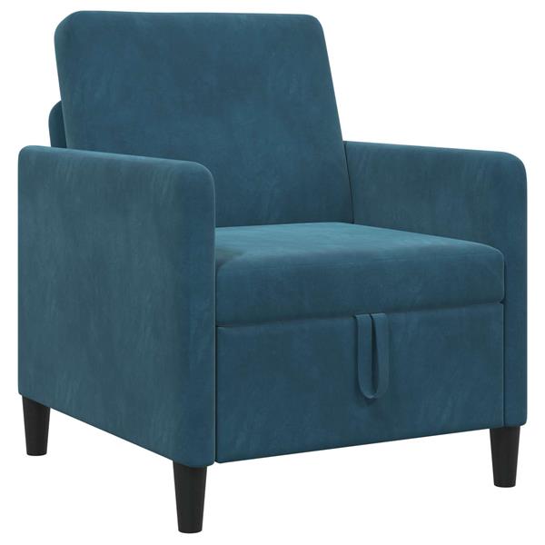 Grote foto vidaxl bank met opslag blauw 72 x 78 x 87 cm polyester huis en inrichting bankstellen