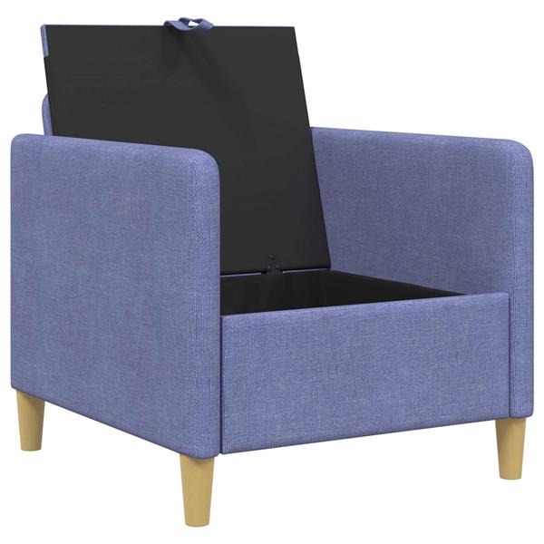Grote foto vidaxl bank met opslag jeans blauw 72 x 78 x 87 cm polyester huis en inrichting bankstellen