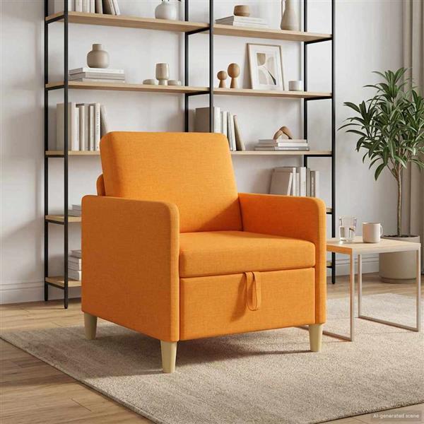 Grote foto vidaxl bank met opslag donkergeel 72 x 78 x 87 cm polyester huis en inrichting bankstellen
