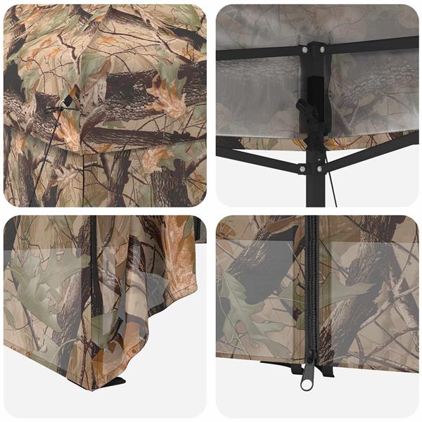 Grote foto vidaxl pop up gazebo met 4 zijwanden 3 x 6 m bos camouflage tuin en terras overige tuin en terras
