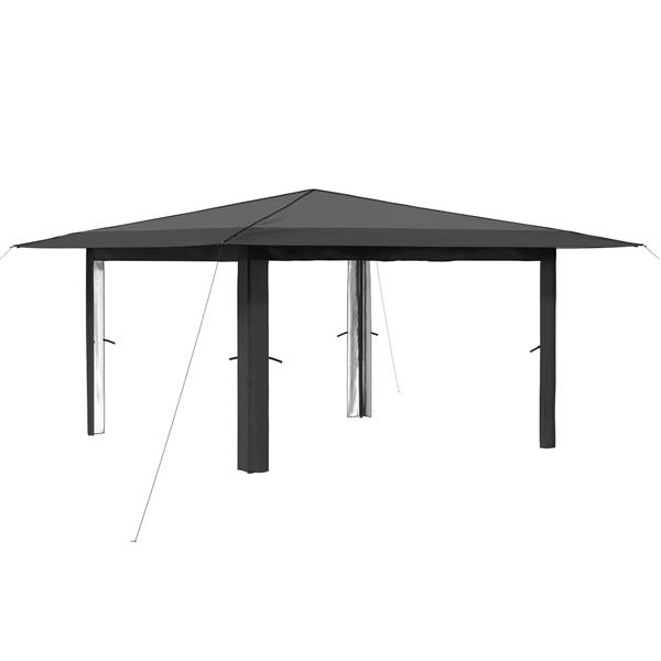 Grote foto vidaxl paviljoen zonder zijwand 4 x 4 m lichtgrijs en antracietkleurig tuin en terras overige tuin en terras