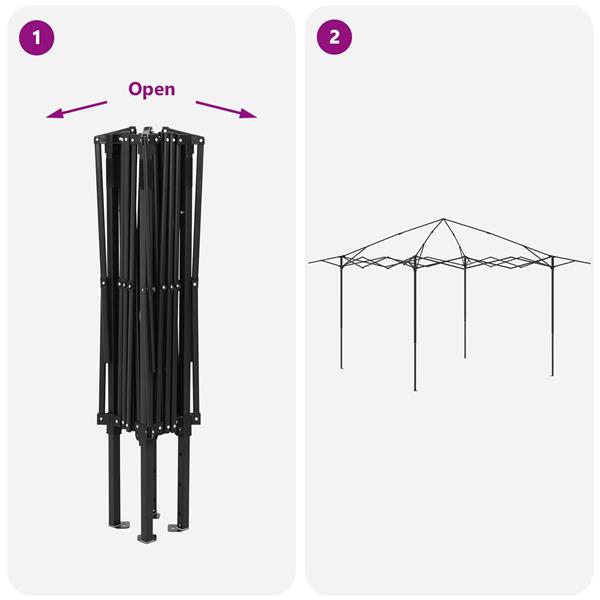 Grote foto vidaxl gazebo zonder zijwand cr me en bruin tuin en terras overige tuin en terras