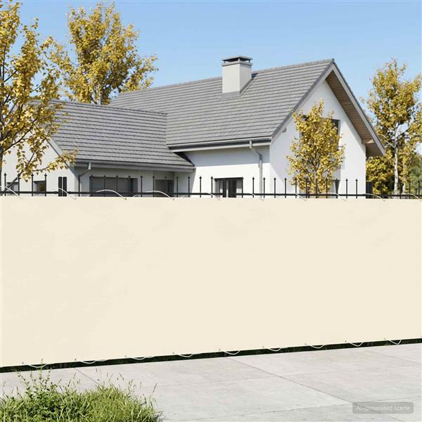 Grote foto vidaxl balkonscherm 1 5 x 15 m stof met pu coating cr mekleurig tuin en terras overige tuin en terras
