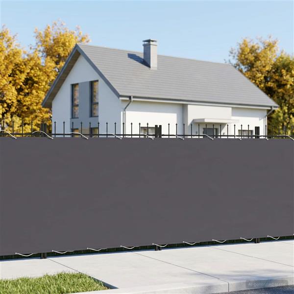 Grote foto vidaxl balkonscherm 1 5 x 15 m stof met pu coating antraciet tuin en terras overige tuin en terras