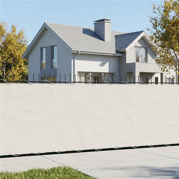 Grote foto vidaxl balkonscherm 1 2 x 15 m stof met pu coating wit tuin en terras overige tuin en terras