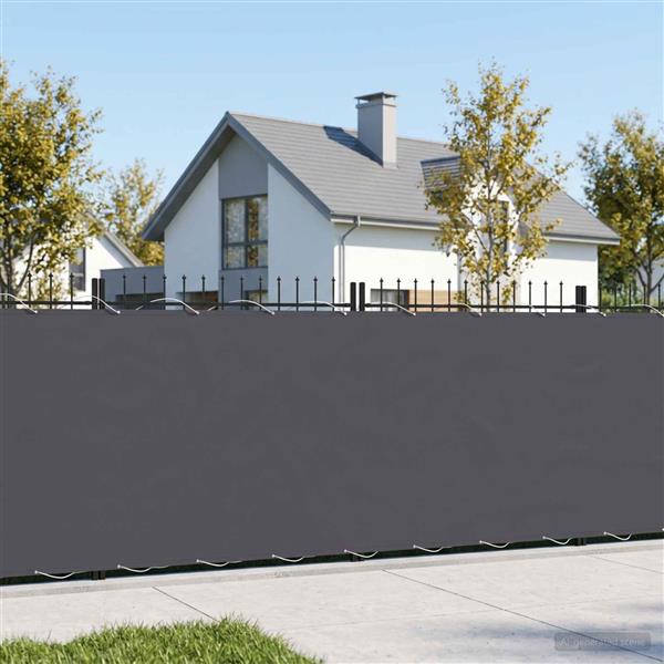 Grote foto vidaxl balkonscherm 1 2 x 15 m stof met pu coating antraciet tuin en terras overige tuin en terras