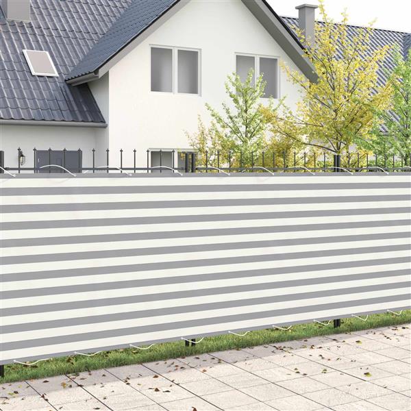 Grote foto vidaxl balkon privacy scherm 180 x 800 cm stof met pu coating tuin en terras overige tuin en terras