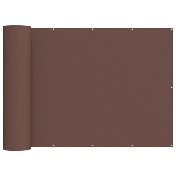 Grote foto vidaxl balkon privacy scherm 180 x 800 cm stof met pu coating bruin tuin en terras overige tuin en terras