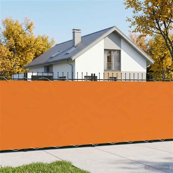 Grote foto vidaxl balkon privacy scherm 150 x 700 cm stof met pu coating oranje tuin en terras overige tuin en terras