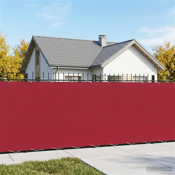 Grote foto vidaxl balkon privacy scherm 150 x 700 cm stof met pu coating rood tuin en terras overige tuin en terras