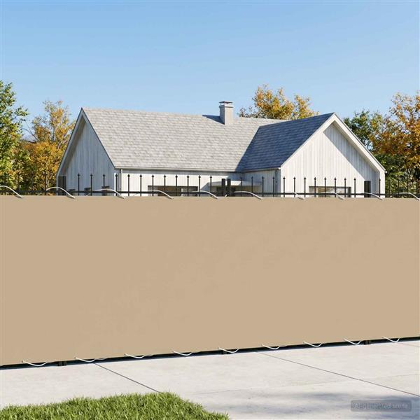 Grote foto vidaxl balkon privacy scherm 200 x 600 cm stof met pu coating beige tuin en terras overige tuin en terras