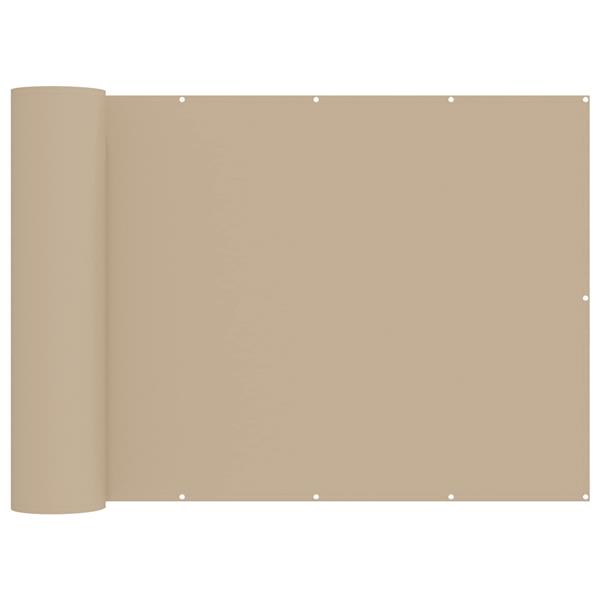 Grote foto vidaxl balkon privacy scherm 200 x 200 cm stof met pu coating beige tuin en terras overige tuin en terras