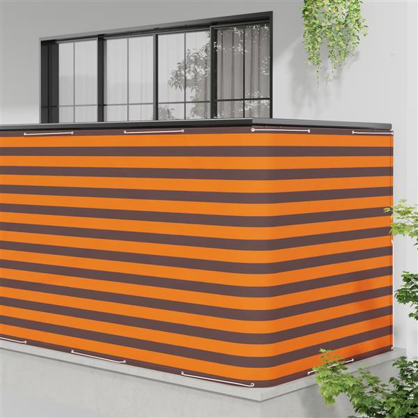Grote foto vidaxl balkon privacy scherm 150 x 200 cm stof met pu coating tuin en terras overige tuin en terras