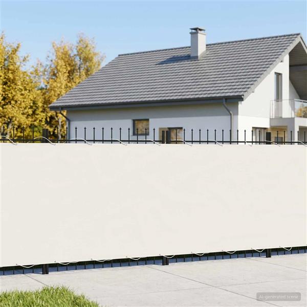 Grote foto vidaxl balkon privacy scherm 200 x 300 cm stof met pu coating wit tuin en terras overige tuin en terras