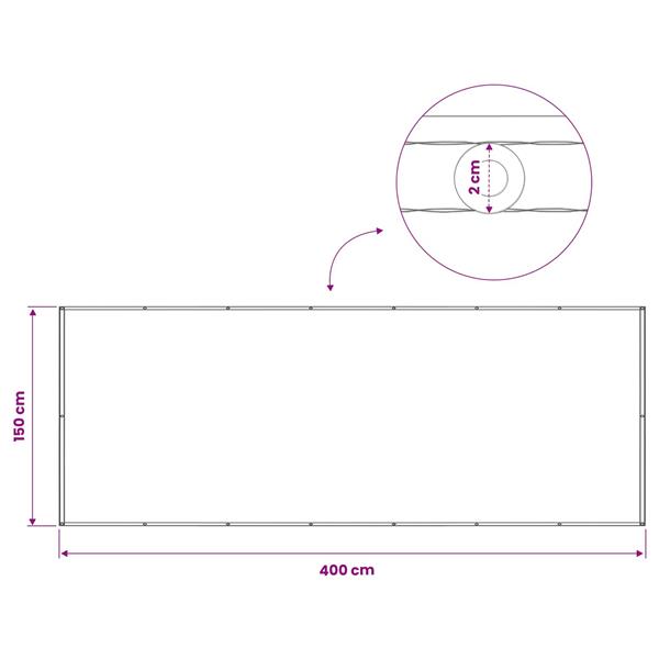 Grote foto vidaxl balkon privacy scherm 150 x 400 cm stof met pu coating tuin en terras overige tuin en terras