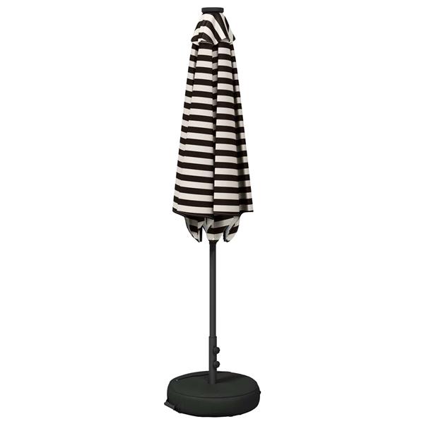Grote foto vidaxl tuinparasol met led lampen en voet 270 x 270 cm polyester tuin en terras overige tuin en terras