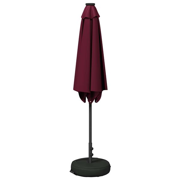 Grote foto vidaxl tuinparasol met led lampen en voet 270 x 270 cm polyester tuin en terras overige tuin en terras