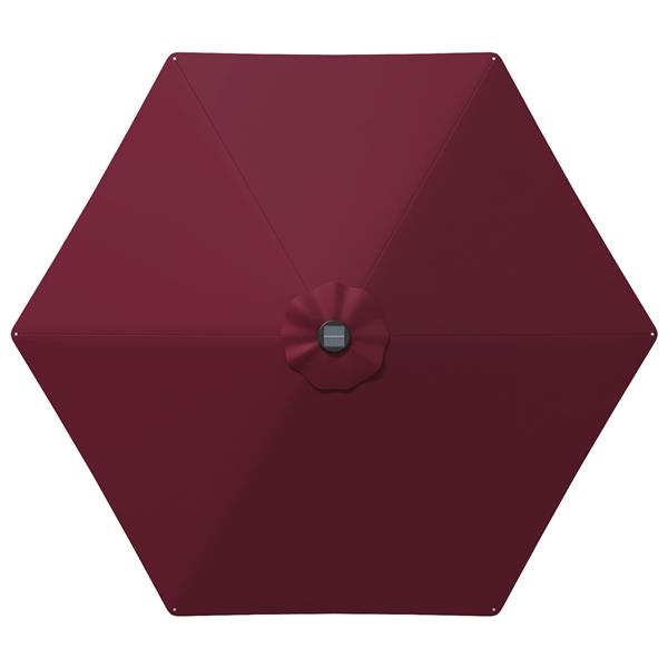 Grote foto vidaxl tuinparasol met led lampen en voet 270 x 270 cm polyester tuin en terras overige tuin en terras