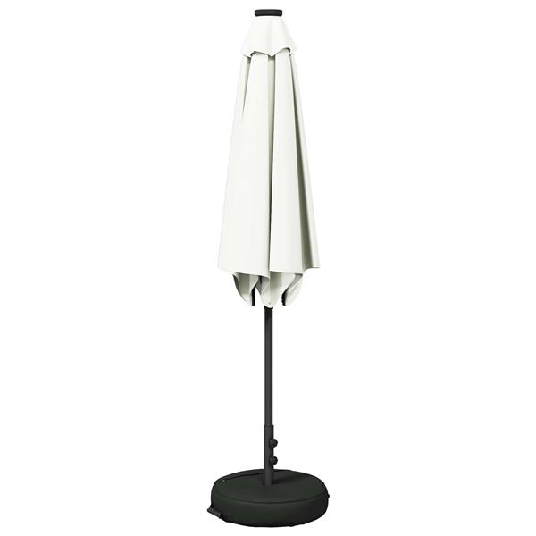Grote foto vidaxl tuinparasol met led lampen en voet 270 x 270 cm polyester tuin en terras overige tuin en terras