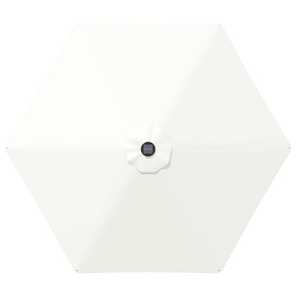 Grote foto vidaxl tuinparasol met led lampen en voet 270 x 270 cm polyester tuin en terras overige tuin en terras
