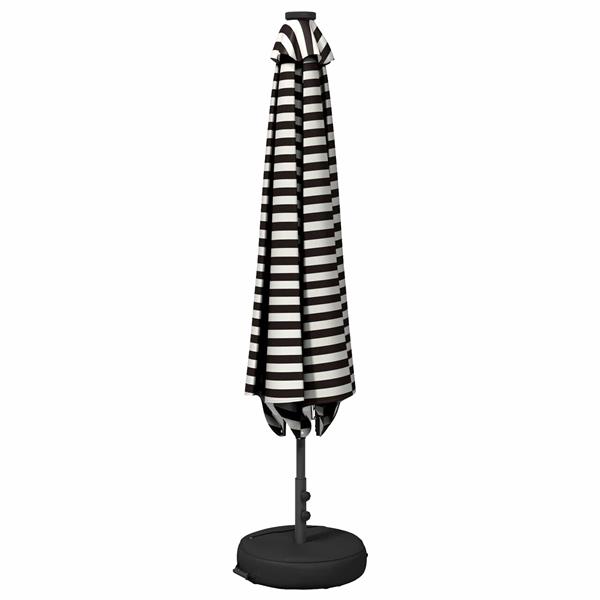 Grote foto vidaxl tuinparasol met led lampen en voet 230 x 230 cm polyester tuin en terras overige tuin en terras