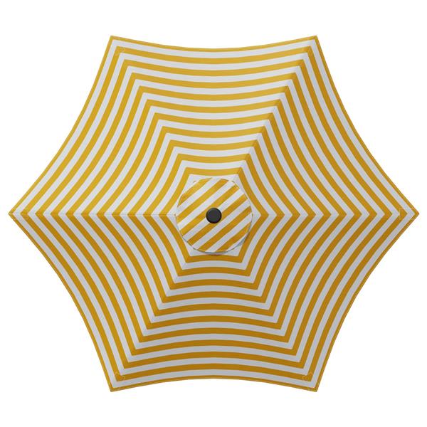 Grote foto vidaxl tuinparasol met led lampen en voet 230 x 230 cm polyester tuin en terras overige tuin en terras