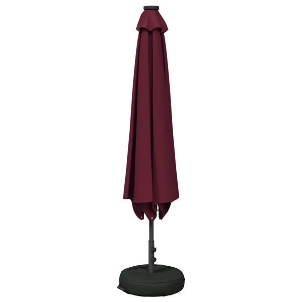 Grote foto vidaxl tuinparasol met led lampen en voet 200 x 300 cm polyester tuin en terras overige tuin en terras