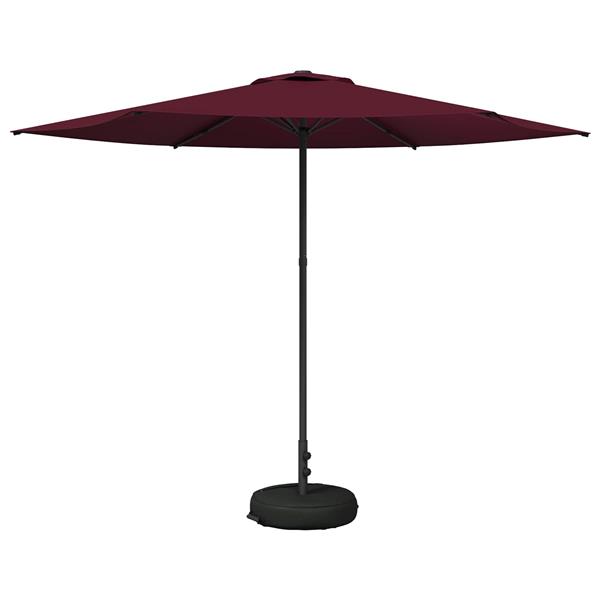 Grote foto vidaxl tuinparasol met basis 300 x 300 cm polyester rechthoekig tuin en terras overige tuin en terras