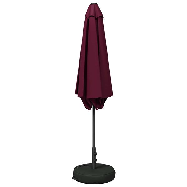 Grote foto vidaxl tuinparasol met basis 300 x 300 cm polyester rechthoekig tuin en terras overige tuin en terras