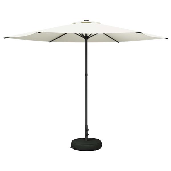 Grote foto vidaxl tuinparasol met basis 300 x 300 cm polyester rechthoekig tuin en terras overige tuin en terras