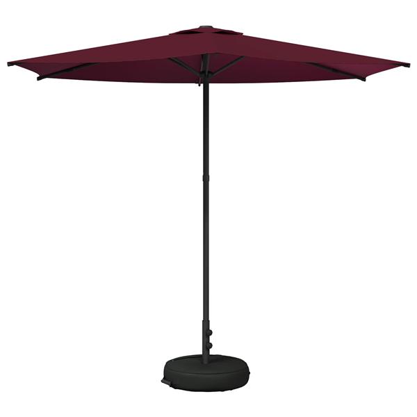 Grote foto vidaxl tuinparasol met basis 270 x 270 cm polyester rechthoekig tuin en terras overige tuin en terras