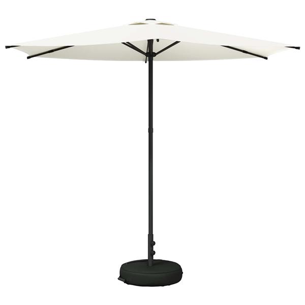 Grote foto vidaxl tuinparasol met basis 270 x 270 cm polyester rechthoekig tuin en terras overige tuin en terras