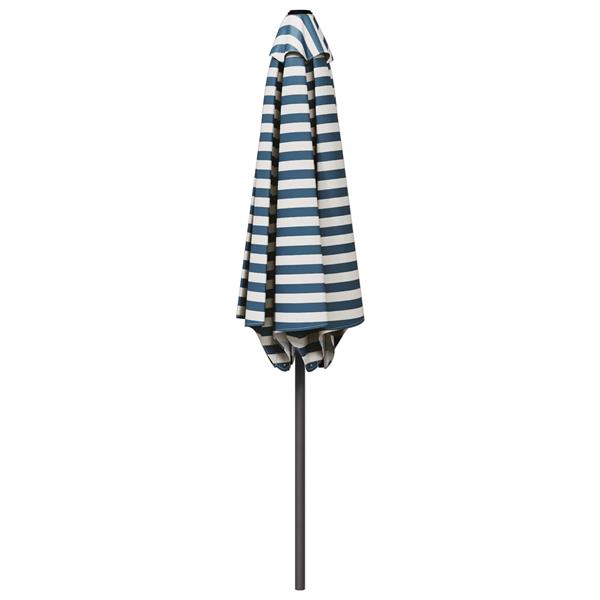 Grote foto vidaxl tuinparasol 300 x 300 cm polyester rechthoekig blauw en wit tuin en terras overige tuin en terras