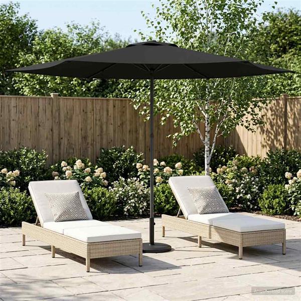 Grote foto vidaxl tuinparasol 300 x 300 cm polyester rechthoekig antracietkleurig tuin en terras overige tuin en terras