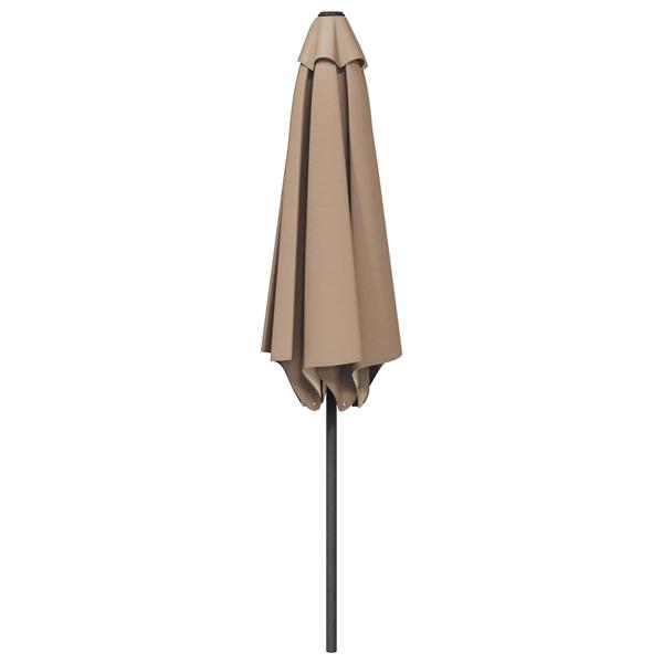 Grote foto vidaxl tuinparasol 300 x 300 cm polyester rechthoekig taupe tuin en terras overige tuin en terras