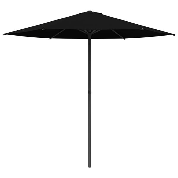 Grote foto vidaxl tuinparasol 230 x 230 cm polyester rechthoekig zwart tuin en terras overige tuin en terras