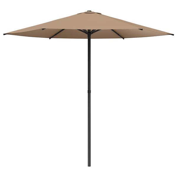 Grote foto vidaxl tuinparasol 230 x 230 cm polyester rechthoekig taupe tuin en terras overige tuin en terras
