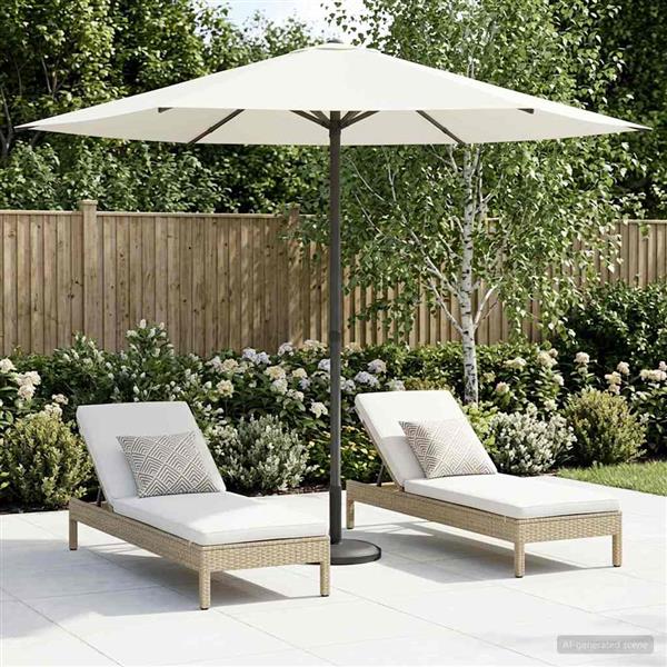 Grote foto vidaxl tuinparasol 230 x 230 cm polyester rechthoekig cr mekleurig tuin en terras overige tuin en terras