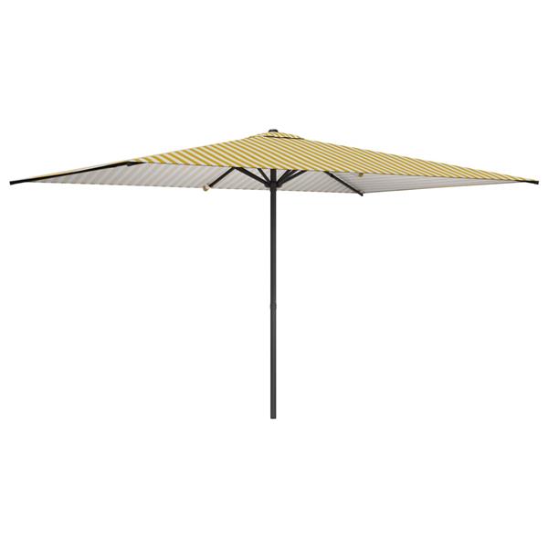 Grote foto vidaxl tuinparasol 200 x 300 cm polyester rechthoekig geel en wit tuin en terras overige tuin en terras