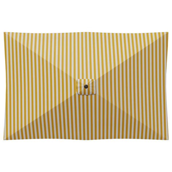 Grote foto vidaxl tuinparasol 200 x 300 cm polyester rechthoekig geel en wit tuin en terras overige tuin en terras